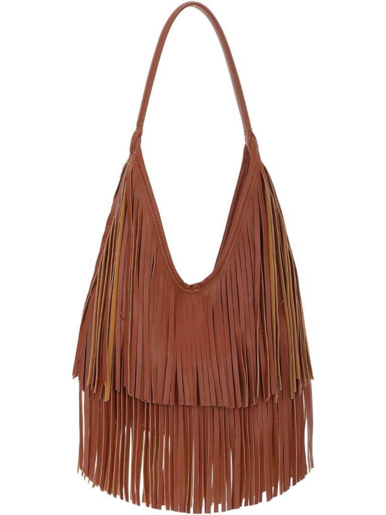 Fringe Hobo Purses For Women Vintage Black Fringe Shoulder Bag Western Tassel Ha